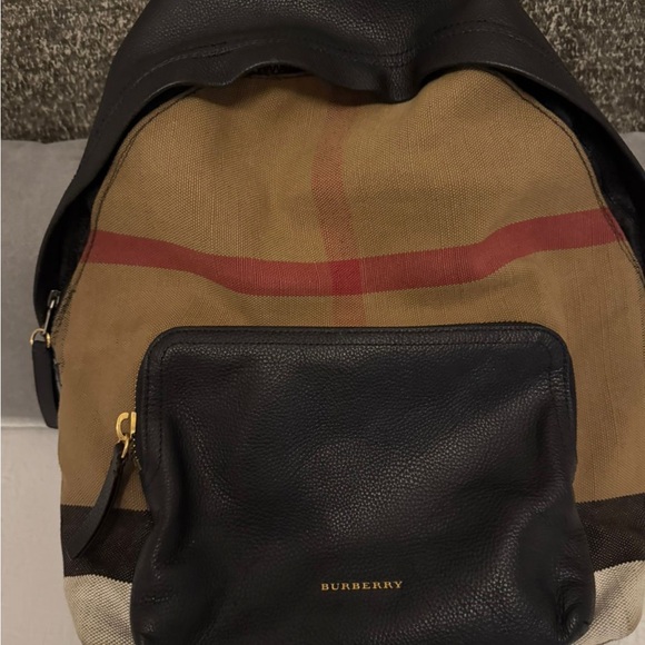 Burberry Checkered Black and Brown Backpack - Picture 4 of 4